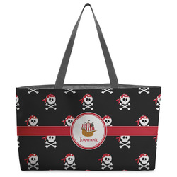 Pirate Beach Totes Bag - w/ Black Handles (Personalized)