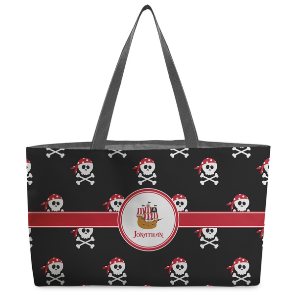 Custom Pirate Beach Totes Bag - w/ Black Handles (Personalized)