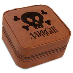 Pirate Travel Jewelry Box - Rawhide Leather (Personalized)