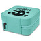 Pirate Travel Jewelry Boxes - Leather - Teal - View from Rear