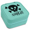 Pirate Travel Jewelry Boxes - Leatherette - Teal - Angled View