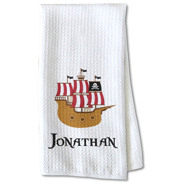 Custom Pirate Kitchen Towel - Waffle Weave - Partial Print (Personalized)