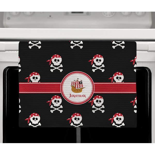 Pirate Waffle Weave Towel - Full Color Print - Lifestyle2 Image