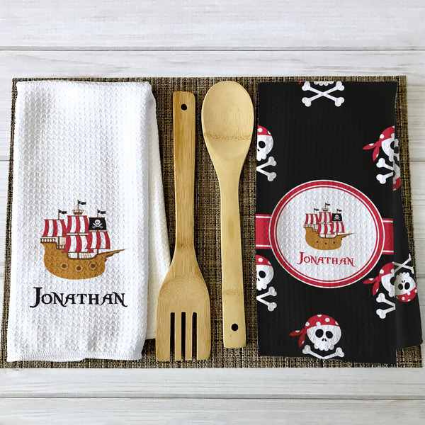 Pirate Waffle Weave Towels - 2 Print Styles
