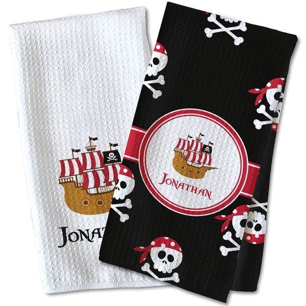 Pirate Waffle Weave Towels - Two Print Styles
