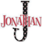 Pirate Name & Initial Decal - Custom Sized (Personalized)