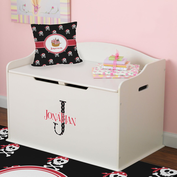 Pirate Wall Name & Initial Small on Toy Chest