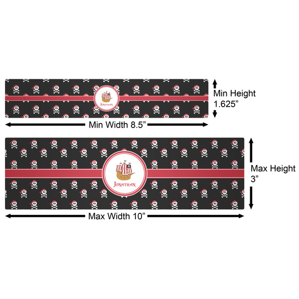 Pirate Water Bottle Labels w/ Dimensions