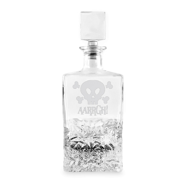 Custom Pirate Whiskey Decanter - 26 oz Rectangle (Personalized)