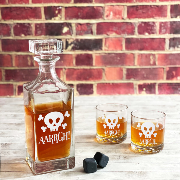 Pirate Whiskey Decanters - 30oz Square - LIFESTYLE