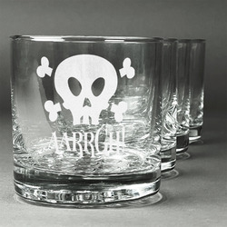 Pirate Whiskey Glasses (Set of 4) (Personalized)