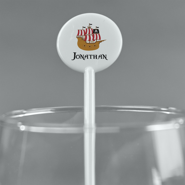 Pirate White Plastic 5.5" Stir Stick - Round - Main