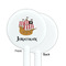 Pirate White Plastic 5.5" Stir Stick - Single Sided - Round - Front & Back