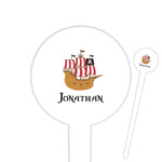 Pirate Round Plastic Food Picks (Personalized)