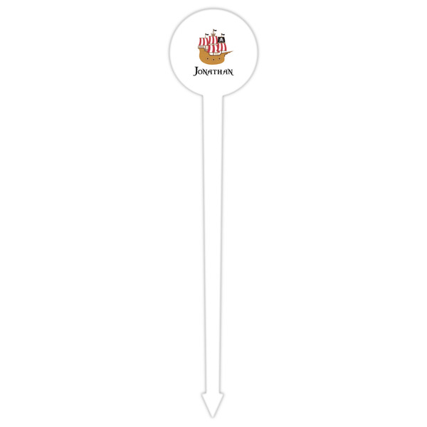 Pirate White Plastic 6" Food Pick - Round - Single Pick