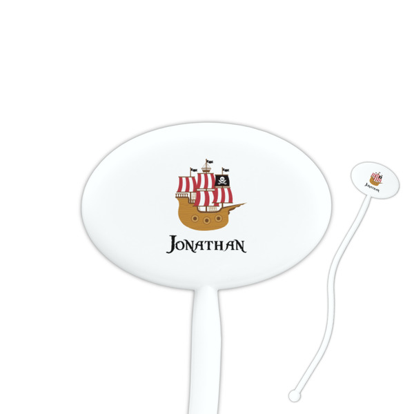 Custom Pirate Oval Plastic Stir Sticks (Personalized)