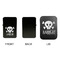 Pirate Windproof Lighters - Black, Single Sided, w Lid - APPROVAL