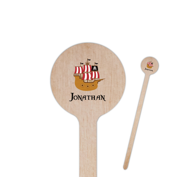 Custom Pirate Round Wooden Stir Sticks (Personalized)