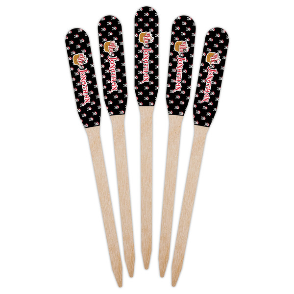 Pirate Wooden Food Pick - Paddle - Fan View