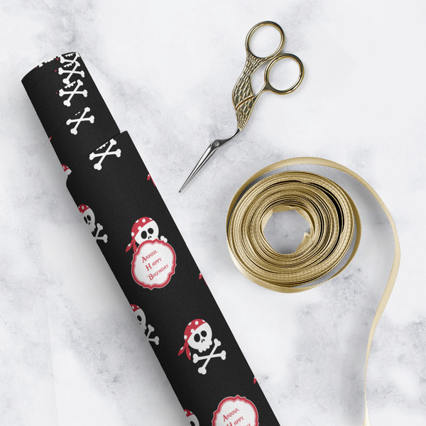Pirate Wrapping Paper Roll - Matte - In Context