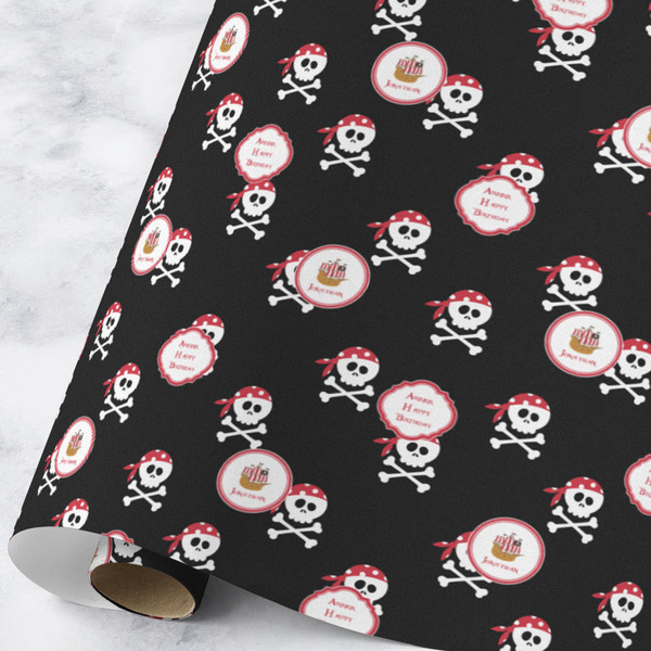 Custom Pirate Wrapping Paper Roll - Large - Matte (Personalized)