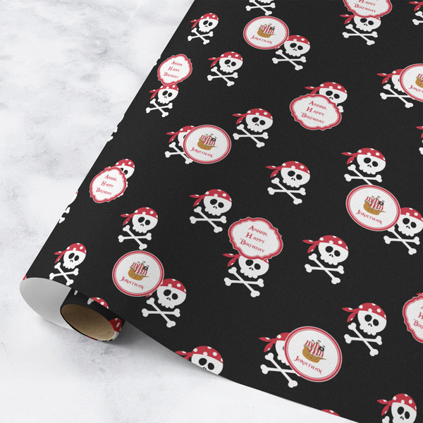 Custom Pirate Wrapping Paper Roll - Medium - Matte (Personalized)