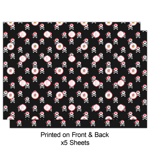 Pirate Wrapping Paper Sheet - Double Sided - Front