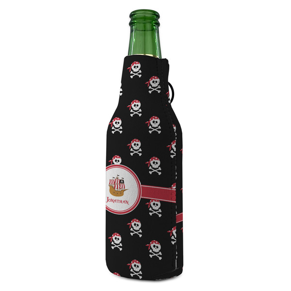 Pirate Zipper Bottle Cooler - ANGLE (bottle)