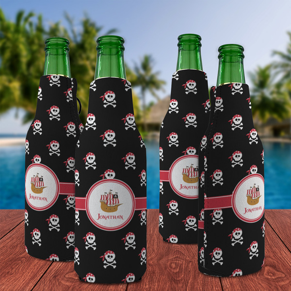 Pirate Zipper Bottle Cooler - Set of 4 - LIFESTYLE