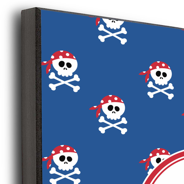 Blue Pirate 11x14 Wood Print - Closeup