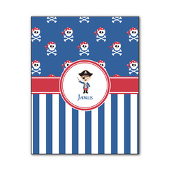 Blue Pirate Wood Print - 11x14 (Personalized)