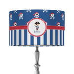 Blue Pirate 12" Drum Lamp Shade - Fabric (Personalized)