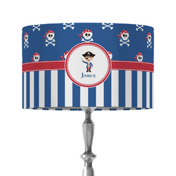 Blue Pirate 12" Drum Lamp Shade - Fabric (Personalized)