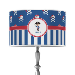 Blue Pirate 12" Drum Lamp Shade - Poly-film (Personalized)