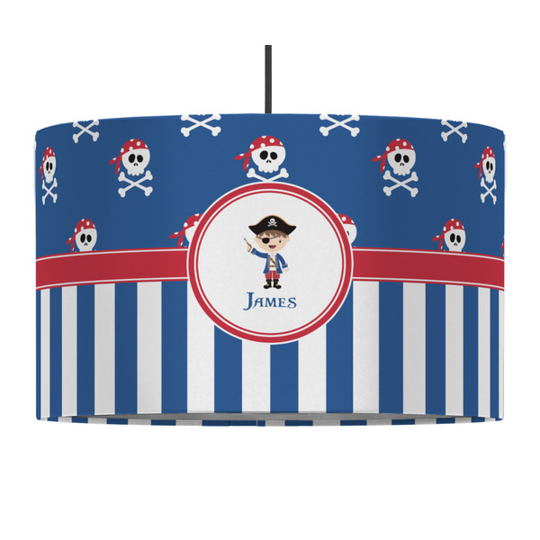 Blue Pirate 12" Drum Lampshade - PENDANT (Fabric)