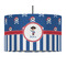 Blue Pirate 12" Drum Pendant Lamp - Fabric (Personalized)