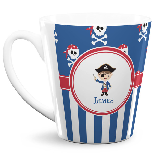 Custom Blue Pirate 12 Oz Latte Mug (Personalized)