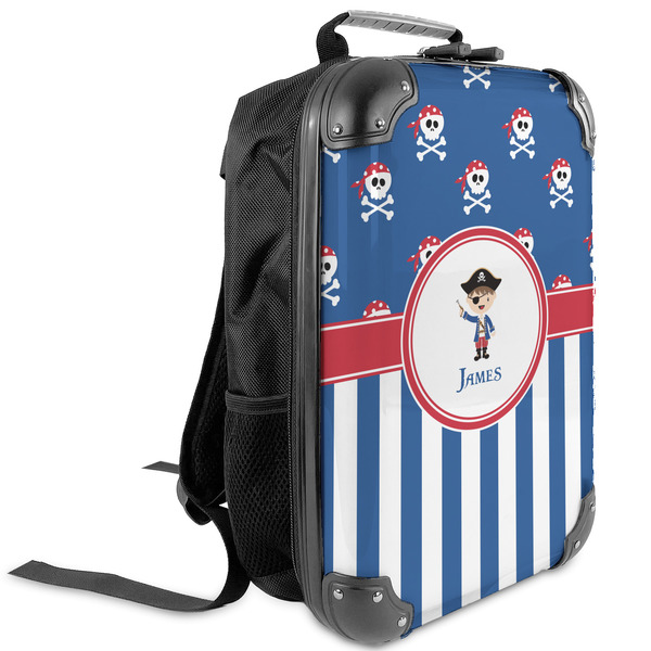 Custom Blue Pirate Kids Hard Shell Backpack (Personalized)