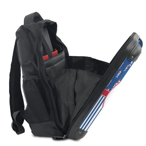 Blue Pirate 15" Backpack - SIDE OPEN