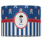 Blue Pirate 16" Drum Lampshade - FRONT (Fabric)