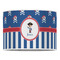 Blue Pirate 16" Drum Lampshade - FRONT (Poly Film)