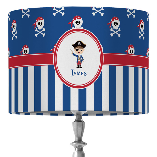 Custom Blue Pirate 16" Drum Lamp Shade - Fabric (Personalized)