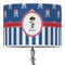 Blue Pirate 16" Drum Lampshade - ON STAND (Poly Film)