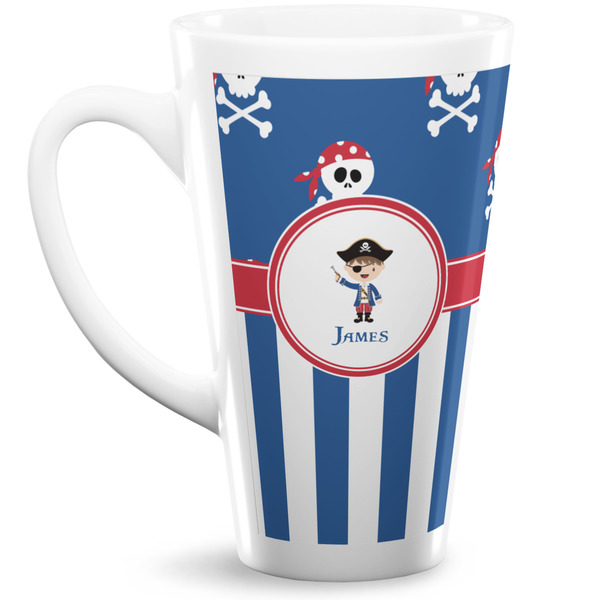 Custom Blue Pirate Latte Mug (Personalized)