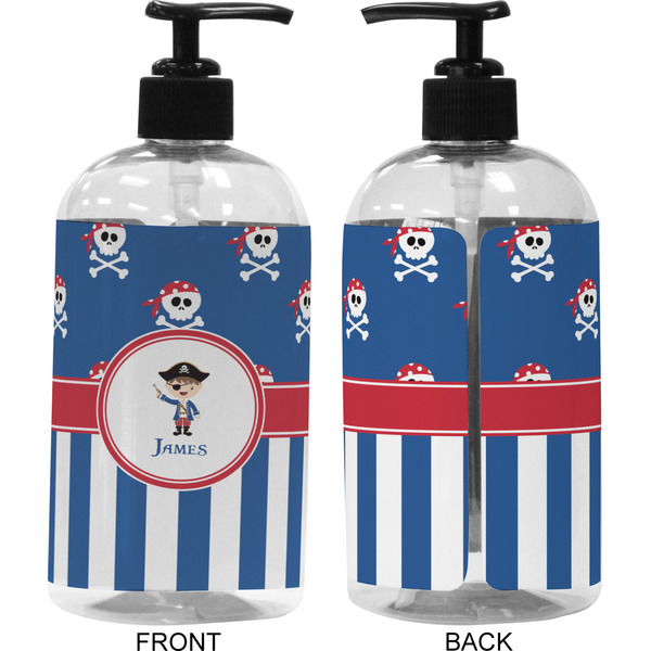 Blue Pirate 16 oz Plastic Liquid Dispenser (Approval)