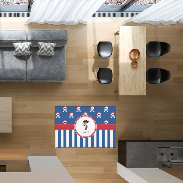 Blue Pirate 2'x3' Indoor Area Rugs - IN CONTEXT