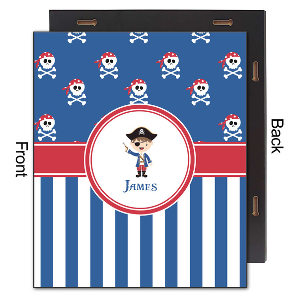 Blue Pirate 20x24 Wood Print - Front & Back View