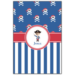Blue Pirate Wood Print - 20x30 (Personalized)