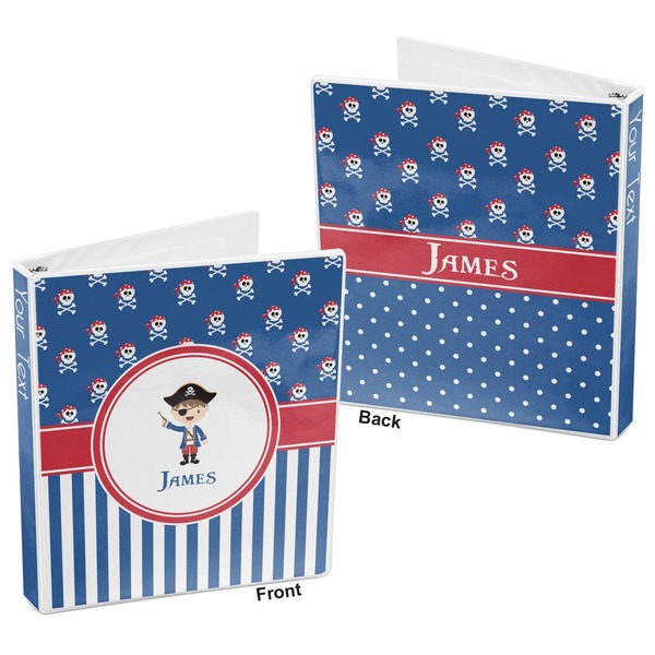 Blue Pirate 3-Ring Binder Front and Back
