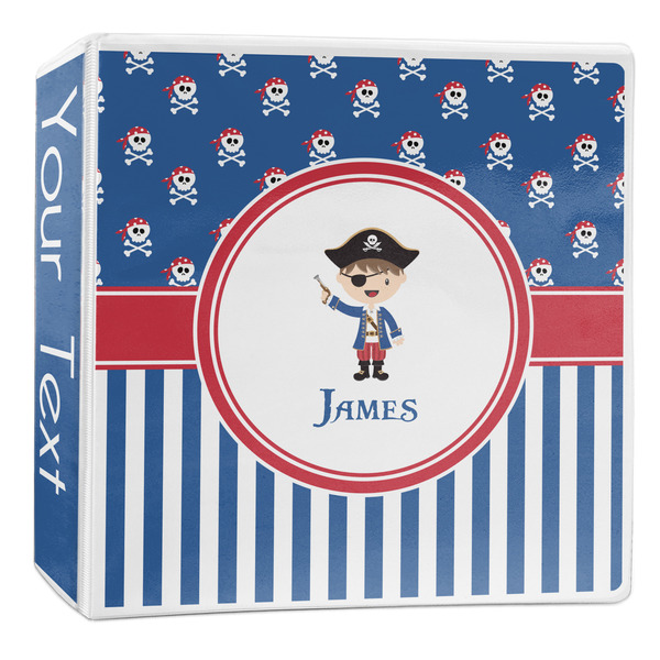 Custom Blue Pirate 3-Ring Binder - 2 inch (Personalized)